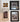 4 piece gallery wall set of vintage frame and abstract prints