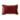 Rectangular red velvet cushion with gold fringe from the Floral Red Throw Pillow Set, perfect for layering with floral designs in home decor.