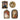 This image shows four custom royal portraits of dog and cats and framed in ornate baroque style.