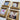 Four gold-framed pictures on a white background